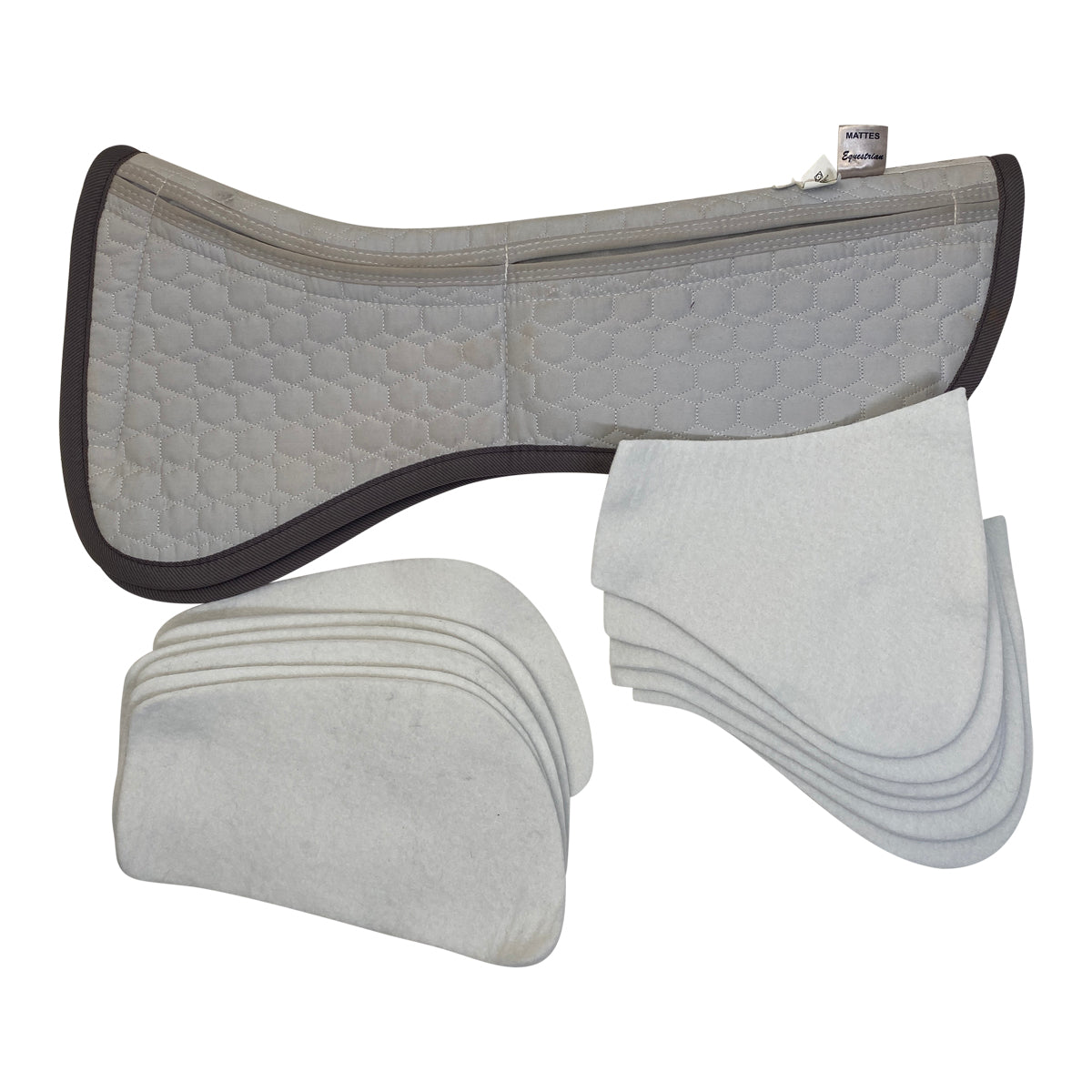 Mattes Correction Quilted Dressage Half Pad in White