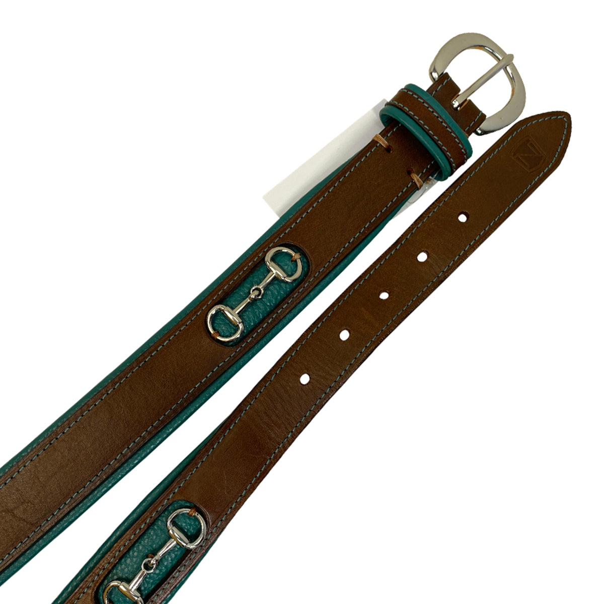 Noble Outfitters &#39;On the Bit&#39; Leather Belt in Brown/Teal