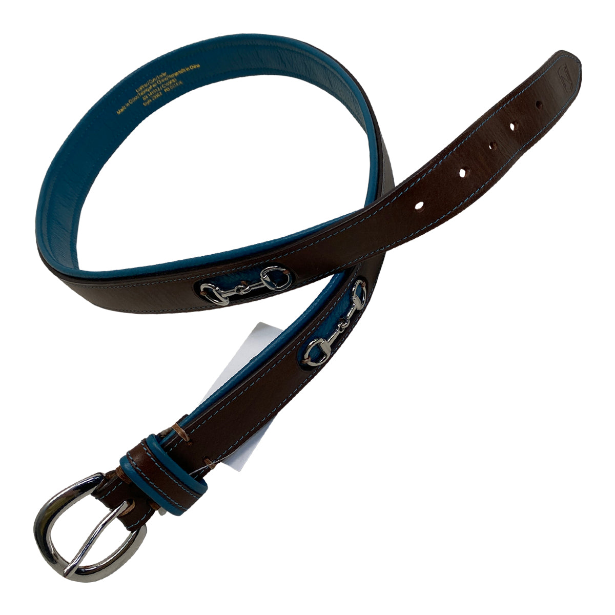 Noble Outfitters 'On the Bit' Leather Belt in Brown/Teal