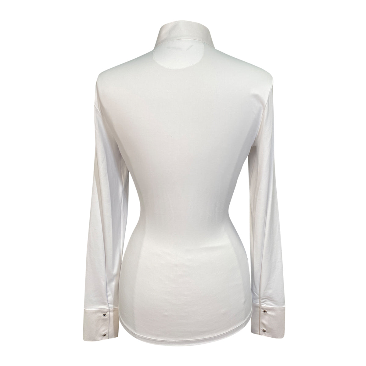 Equiline &#39;GummiG&#39; Long Sleeve Show Shirt in White/Gems