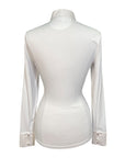 Equiline 'GummiG' Long Sleeve Show Shirt in White/Gems