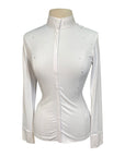 Equiline 'GummiG' Long Sleeve Show Shirt in White/Gems