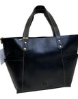 Le Papillon 'Lauren' Natural Leather Tote in Black