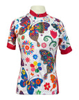 Cycology Short Sleeve Jersey in Pink/Butterfly Garden 
