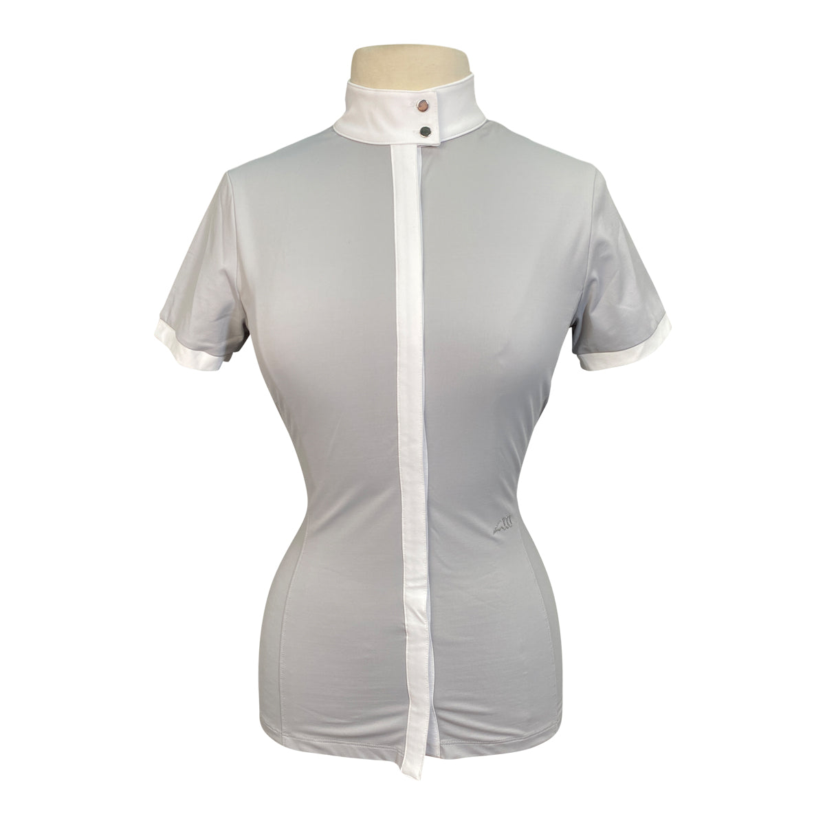 Equiline 'Eulae' Short Sleeve Show Shirt in Silver Sconce