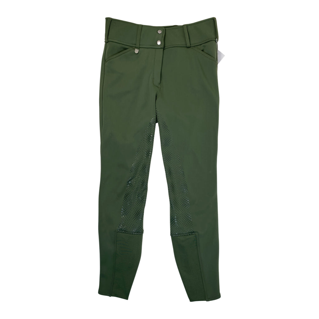 Horze 'Grand Prix' Thermo Full Seat Breeches in Olive - Women's 30