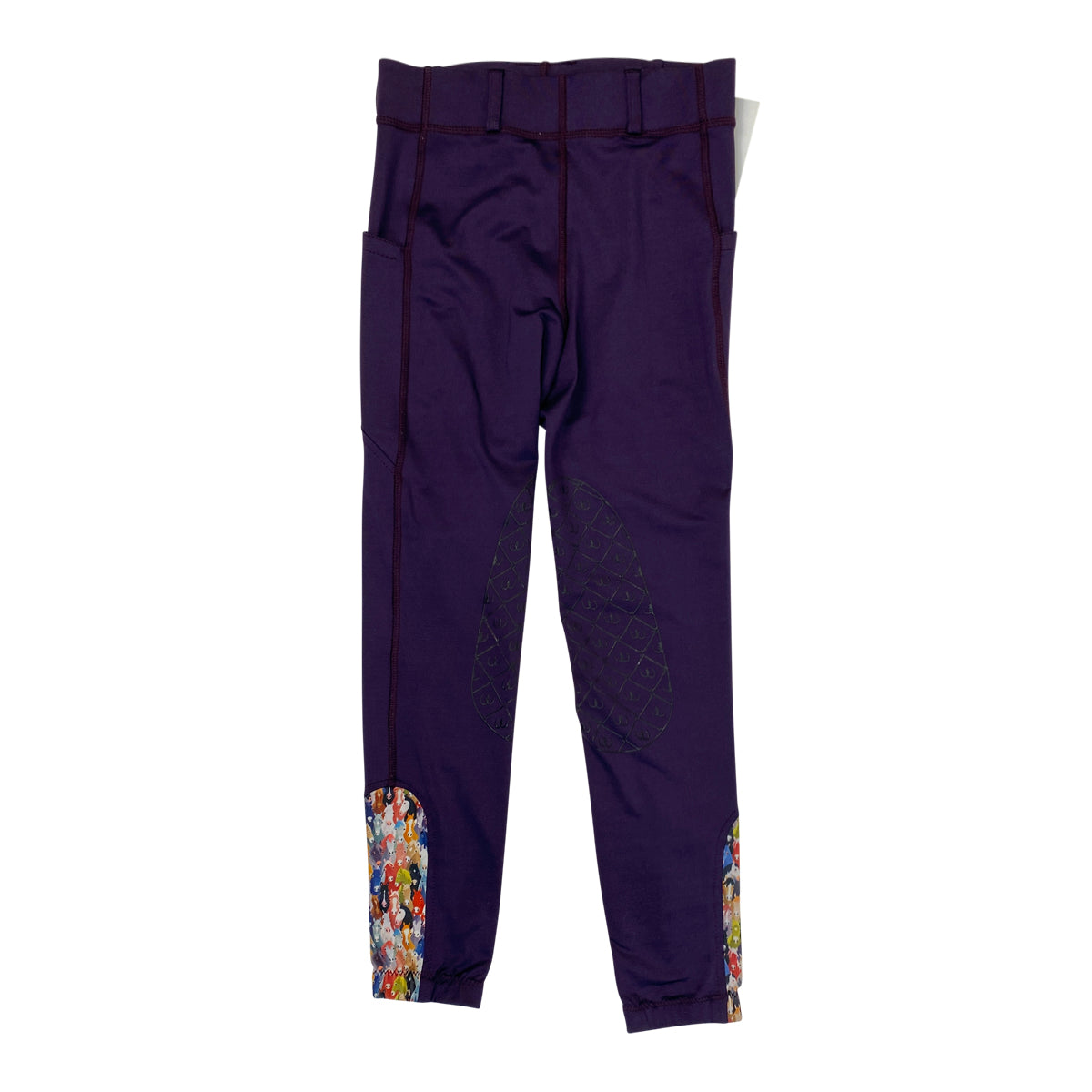 Front of Ovation AeroWick Kids Knee Patch Riding Tights