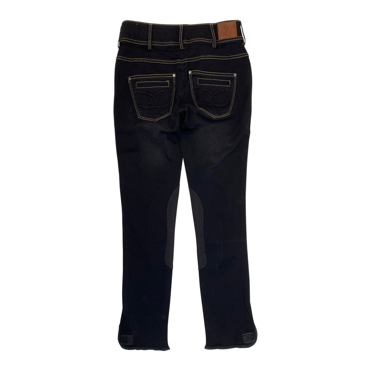 Goode Rider Jean Knee Patch Breech in Black Denim