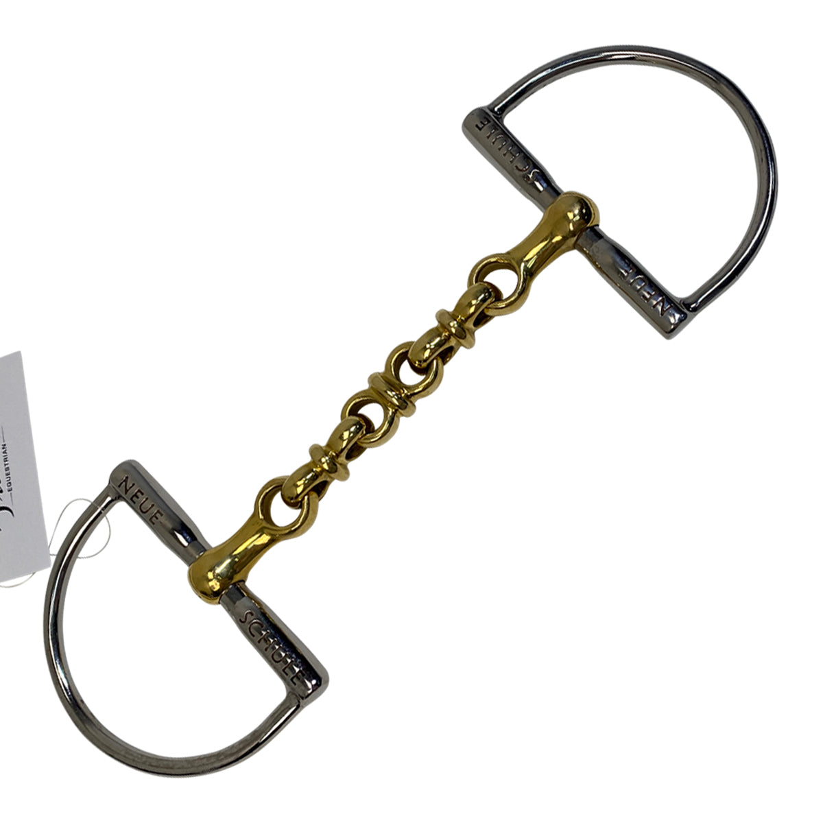 Neue Schule Waterford Hunter D-Ring Bit in Stainless Steel/Salox Gold - 5 1/2&quot;