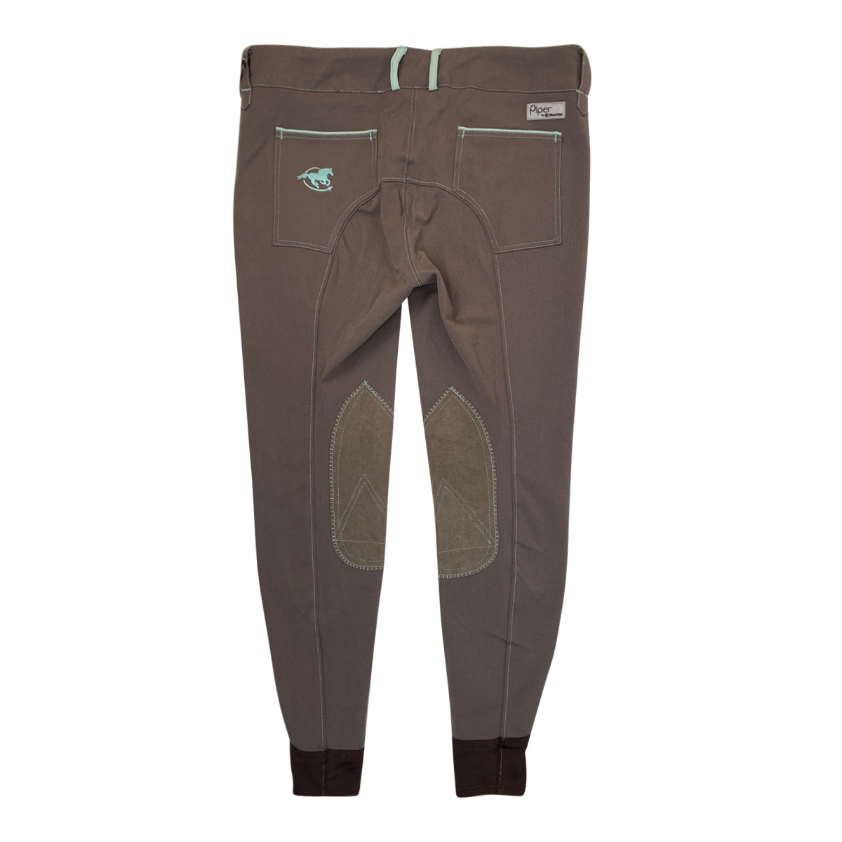 Smartpak Piper Knee Patch Breeches in Taupe/Mint