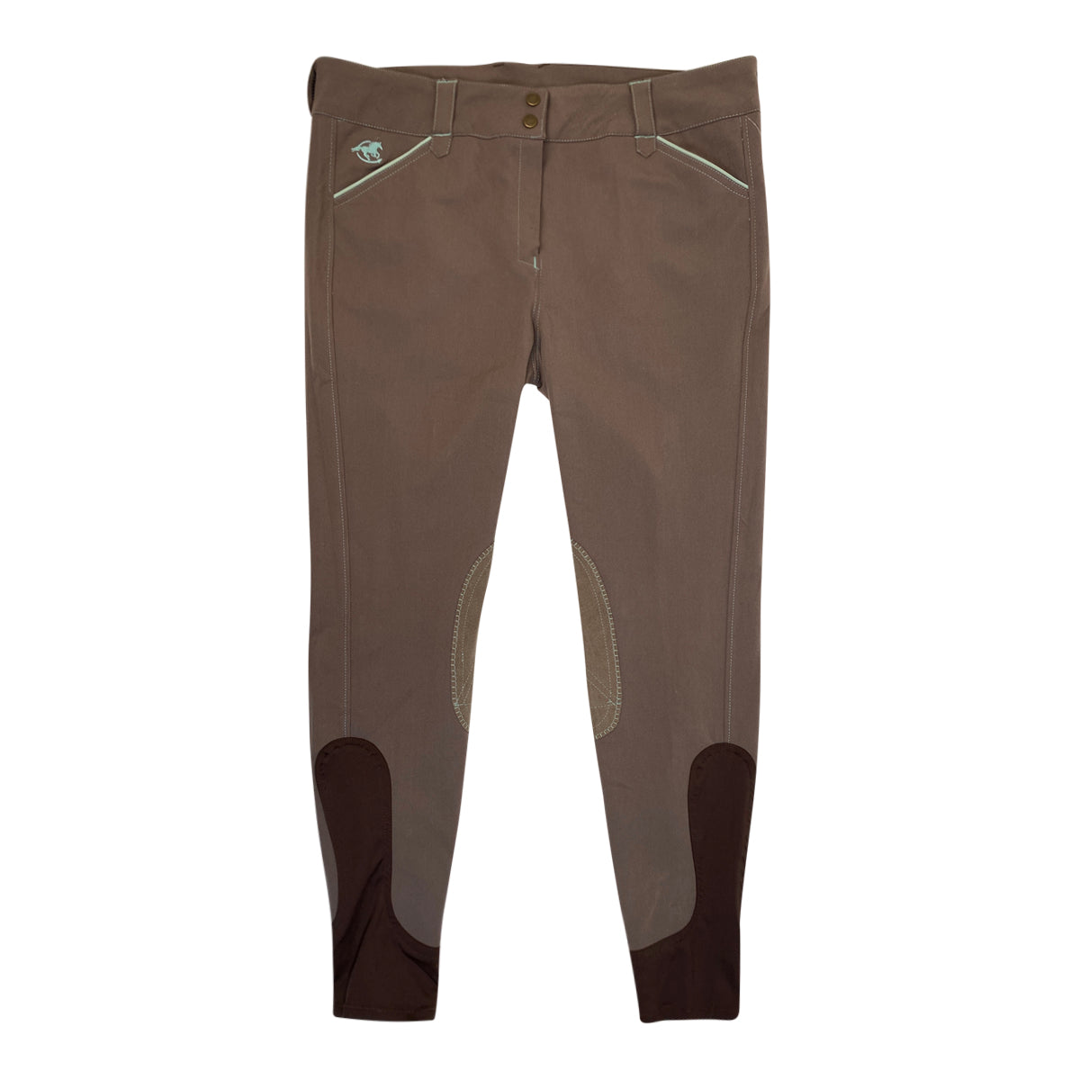 Smartpak Piper Knee Patch Breeches in Taupe/Mint