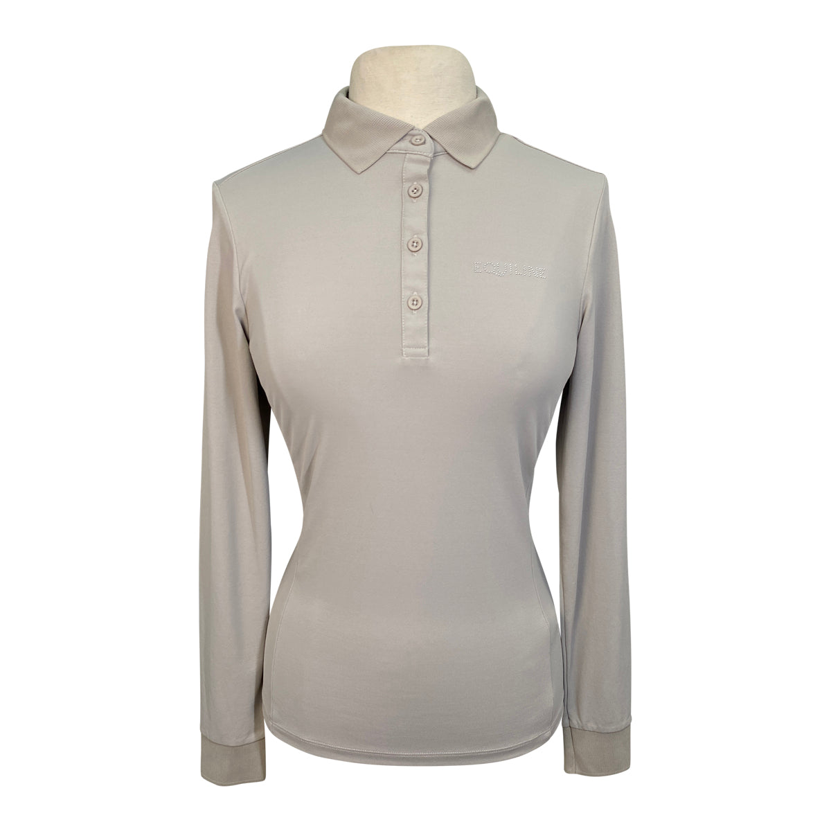Equiline &#39;Evae&#39; Long Sleeve Polo Shirt in Butter