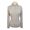 Equiline 'Evae' Long Sleeve Polo Shirt in Butter