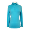 Solbari Long Sleeve Polo Shirt in Sky