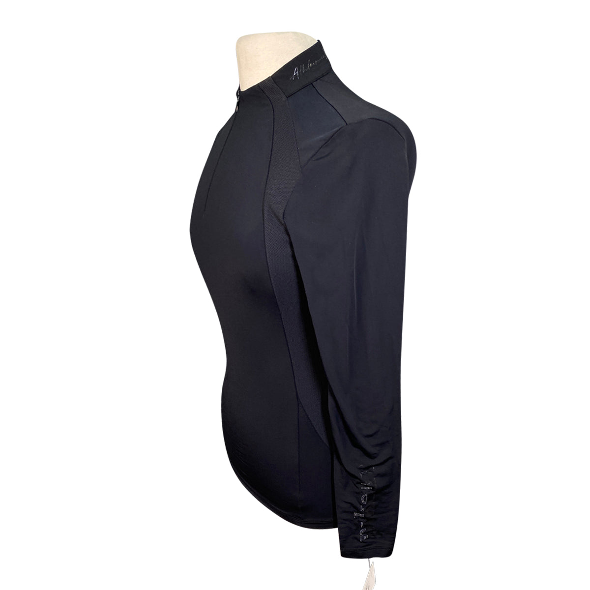 Pikeur Ladies' 1/4 Zip Long Sleeve Riding Top in Black