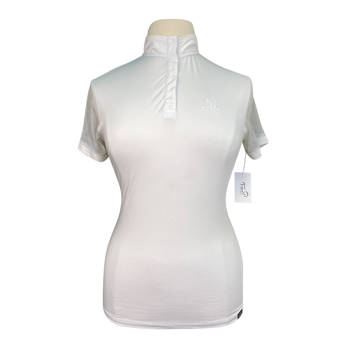 BR Equestrian Equipment Short Sleeve Show Shirt in White