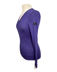 Dover Saddlery Perfect V-Neck Sweater in Purple - Women's Small