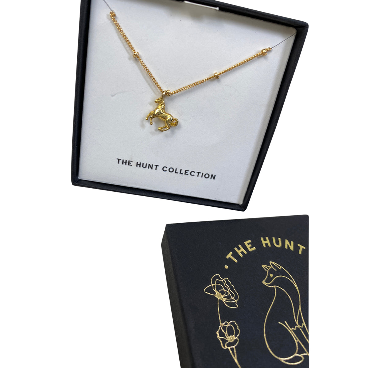 The Hunt Collection Horse Necklace in Yellow Gold