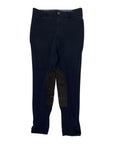 Tuffrider Kids Pull-On Knee Patch Breeches in Navy