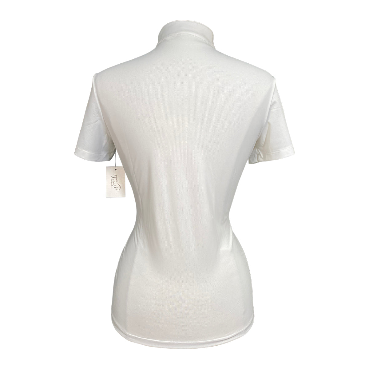 Rider's Gene Jersey & Mesh Short Sleeve Competition Polo in White