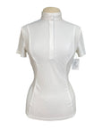 Rider's Gene Jersey & Mesh Short Sleeve Competition Polo in White