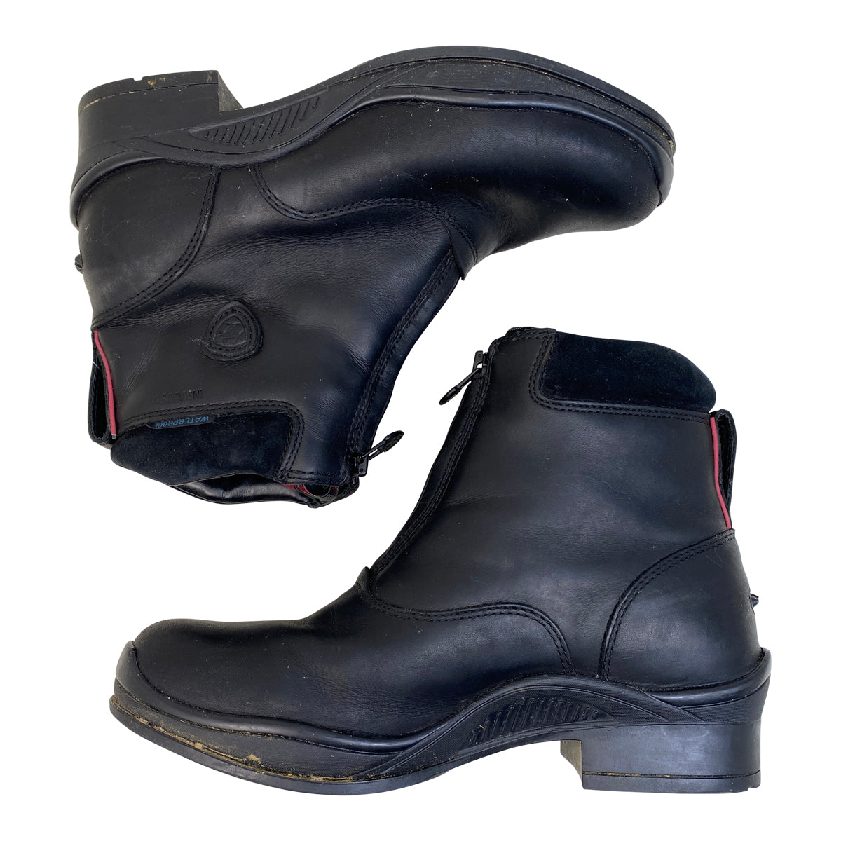 Ariat Extreme Zip Waterproof Insulated Paddock Boots in Black/Pink Accents