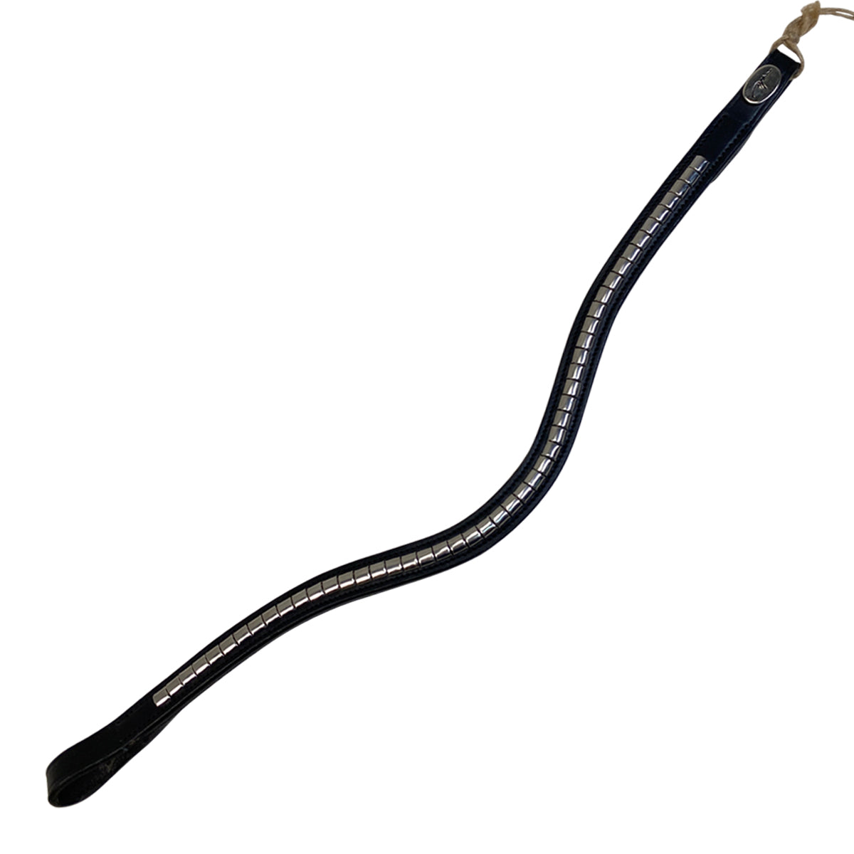Dy'on Silver Clincher V-Shaped Browband in Black