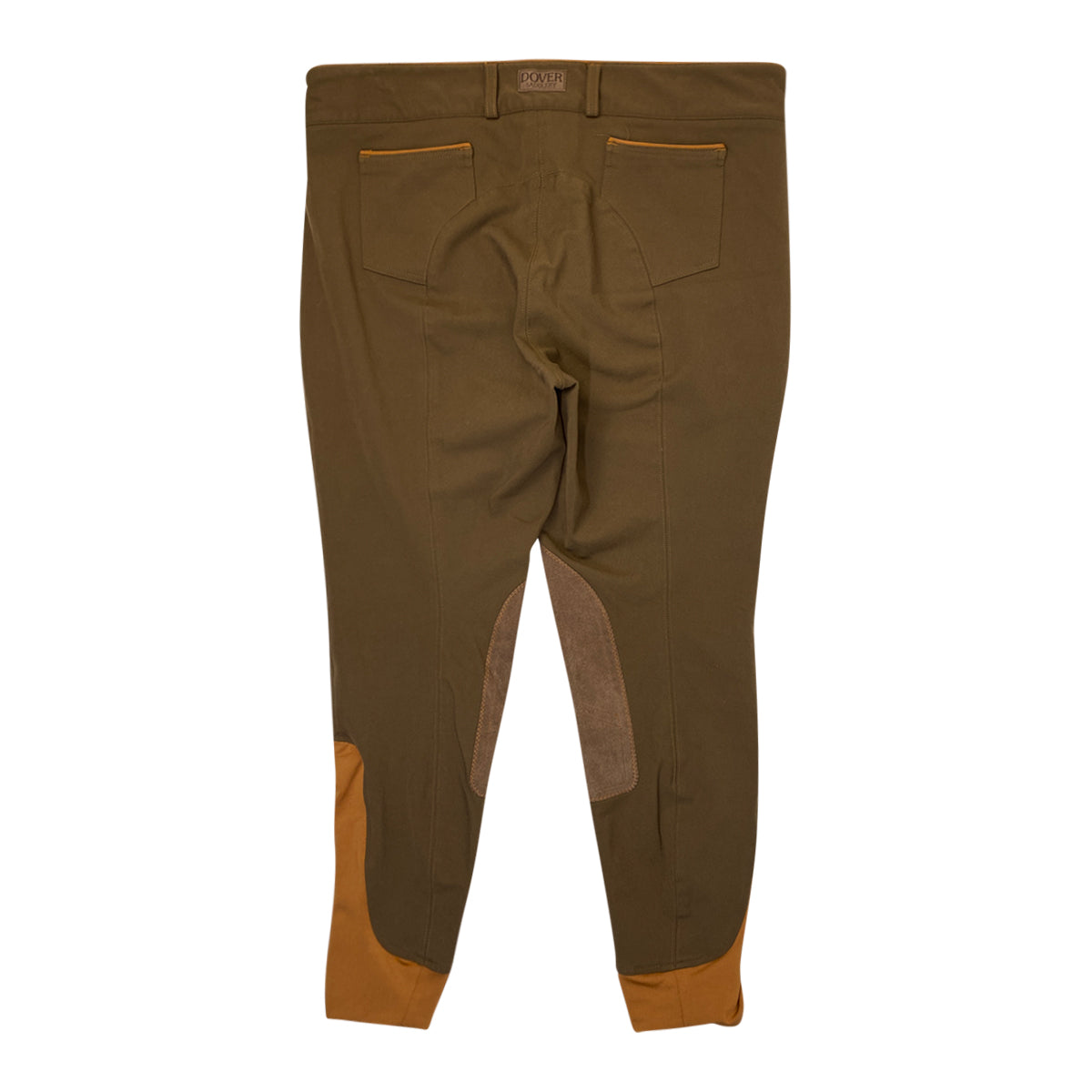 Dover Saddlery Wellesley Classic Piped Knee-Patch Breech in Sepia/Pecan