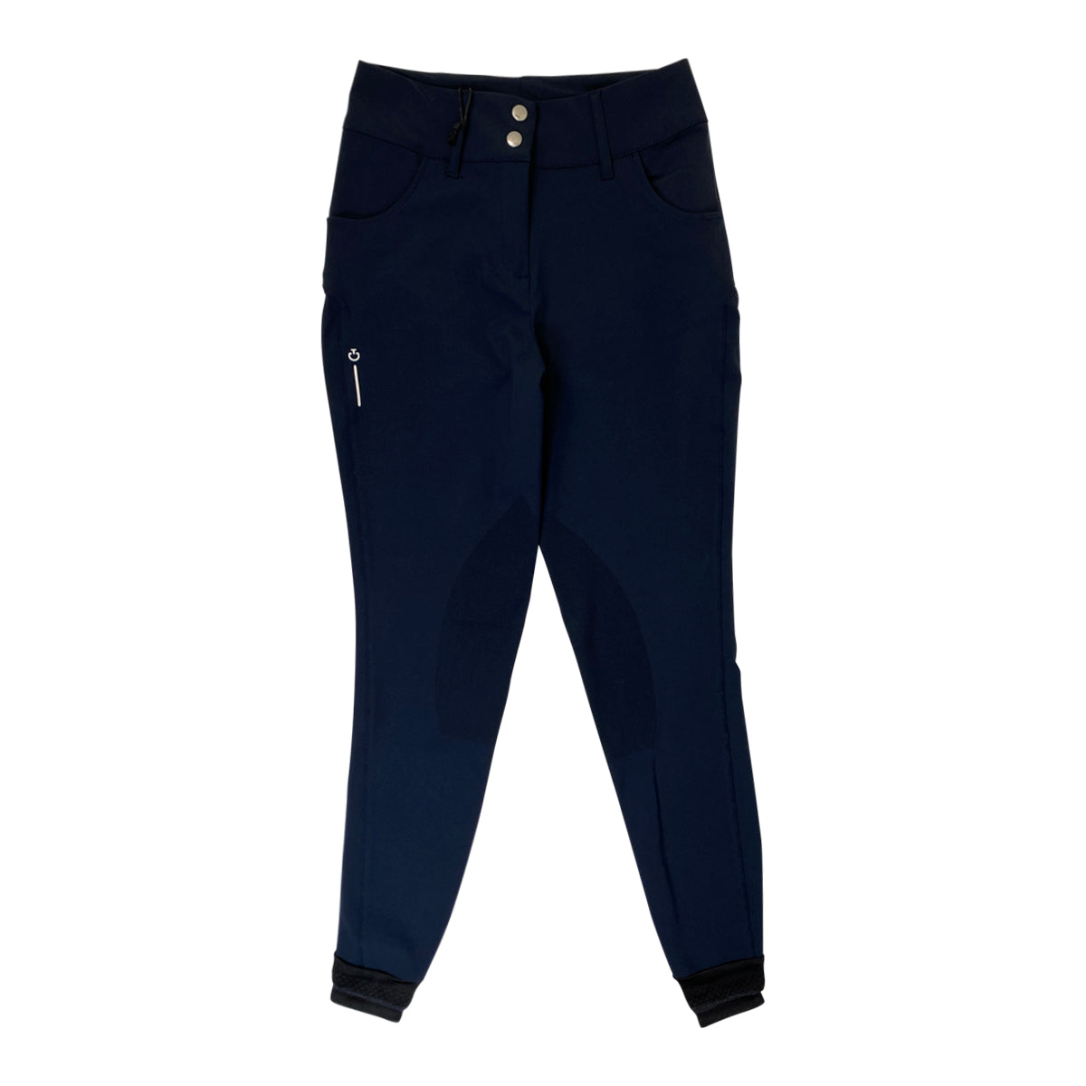 Cavalleria Toscana RS High Waist Knee Patch Breeches in Navy