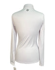 TKEQ 'Quinn' Zip Competition Shirt in White - Women's Small