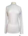 TKEQ 'Quinn' Zip Competition Shirt in White - Women's Small