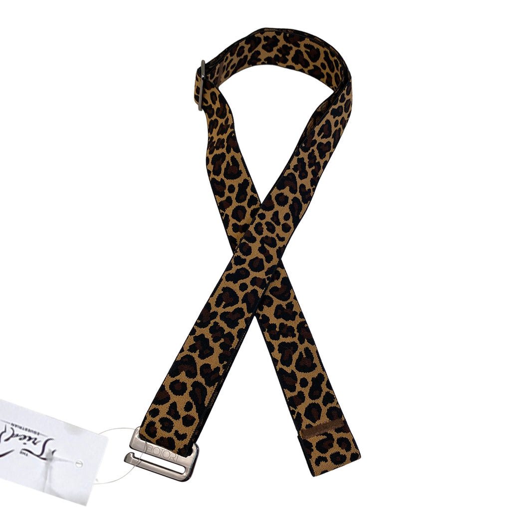 Botori 'Slide' Elastic Stretch Belt in Cheetah 
