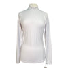 TKEQ 'Quinn' Zip Competition Shirt in White - Women's XS