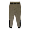 Cavalleria Toscana Print Knee Patch Breeches in Beige Plaid w/Black Trim 