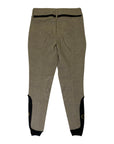 Cavalleria Toscana Print Knee Patch Breeches in Beige Plaid w/Black Trim 