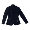 Front of Cavalleria Toscana Girls' Competition Jacket w/Zip in Black - Children's 12