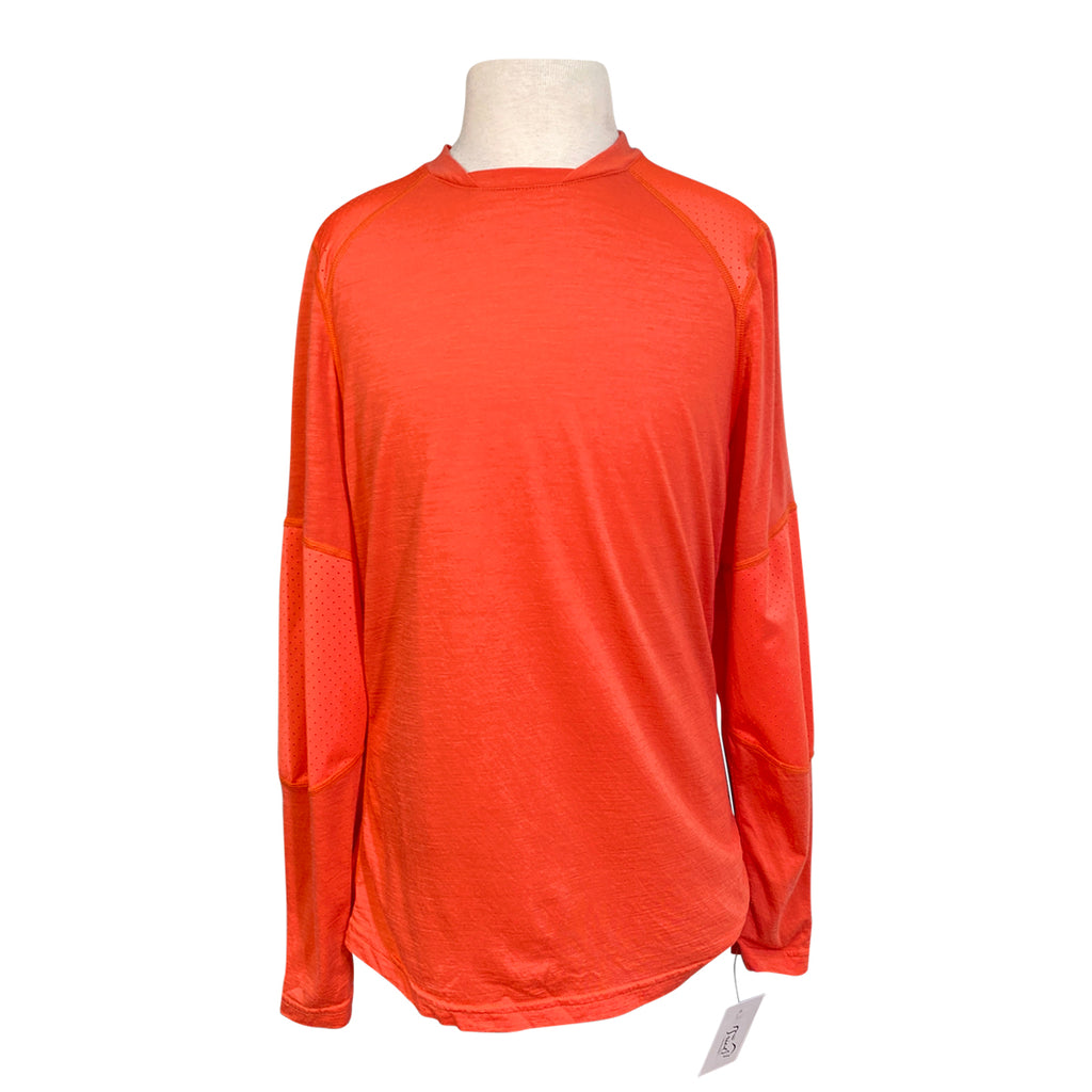 Dover Saddlery Perforated Wool L/S Kids Shirt in Coral 