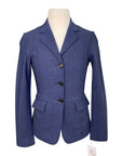 RJ Classics Orange Label 'Shore' Show Coat in Navy Herringbone - Children's 12R