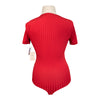 Free x Rein 'Henley' Bodysuit in Haute Red