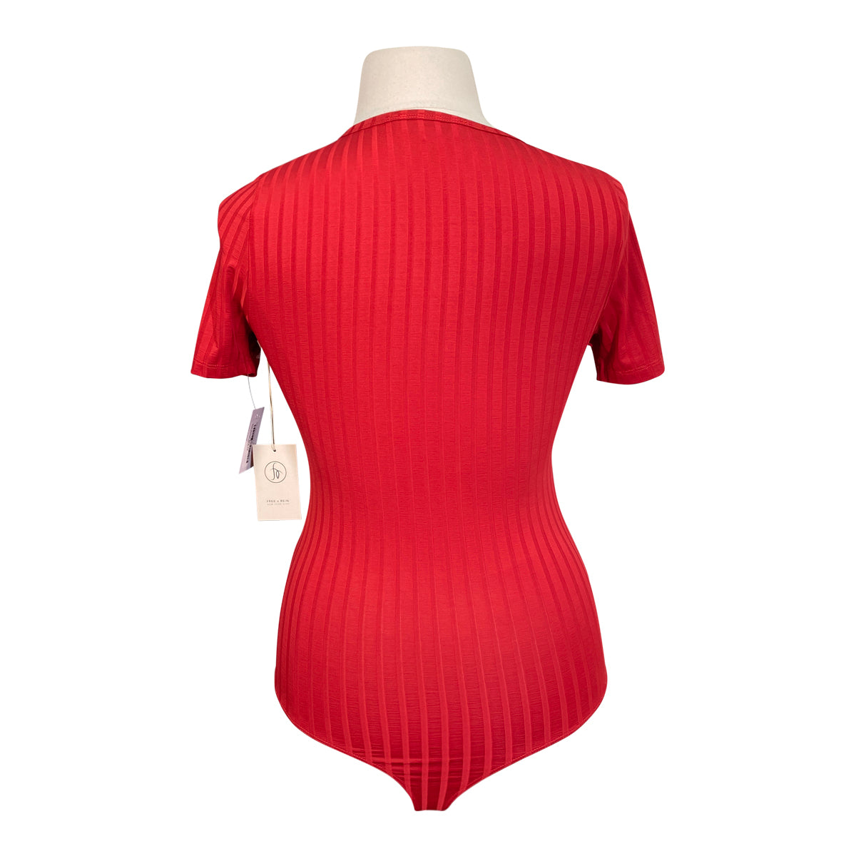 Free x Rein 'Henley' Bodysuit in Haute Red