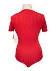 Free x Rein 'Henley' Bodysuit in Haute Red