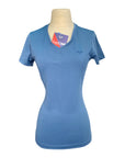 TuffRider 'Taylor' EquiCool Short Sleeve V-Neck Tee in Ensign Blue