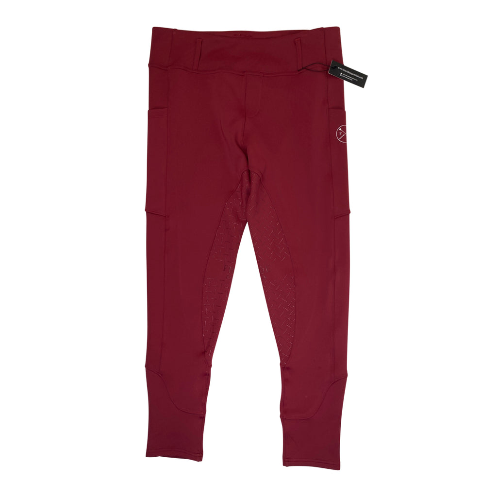 Free Ride Equestrian Softshell Full Seat Breeches in Wine