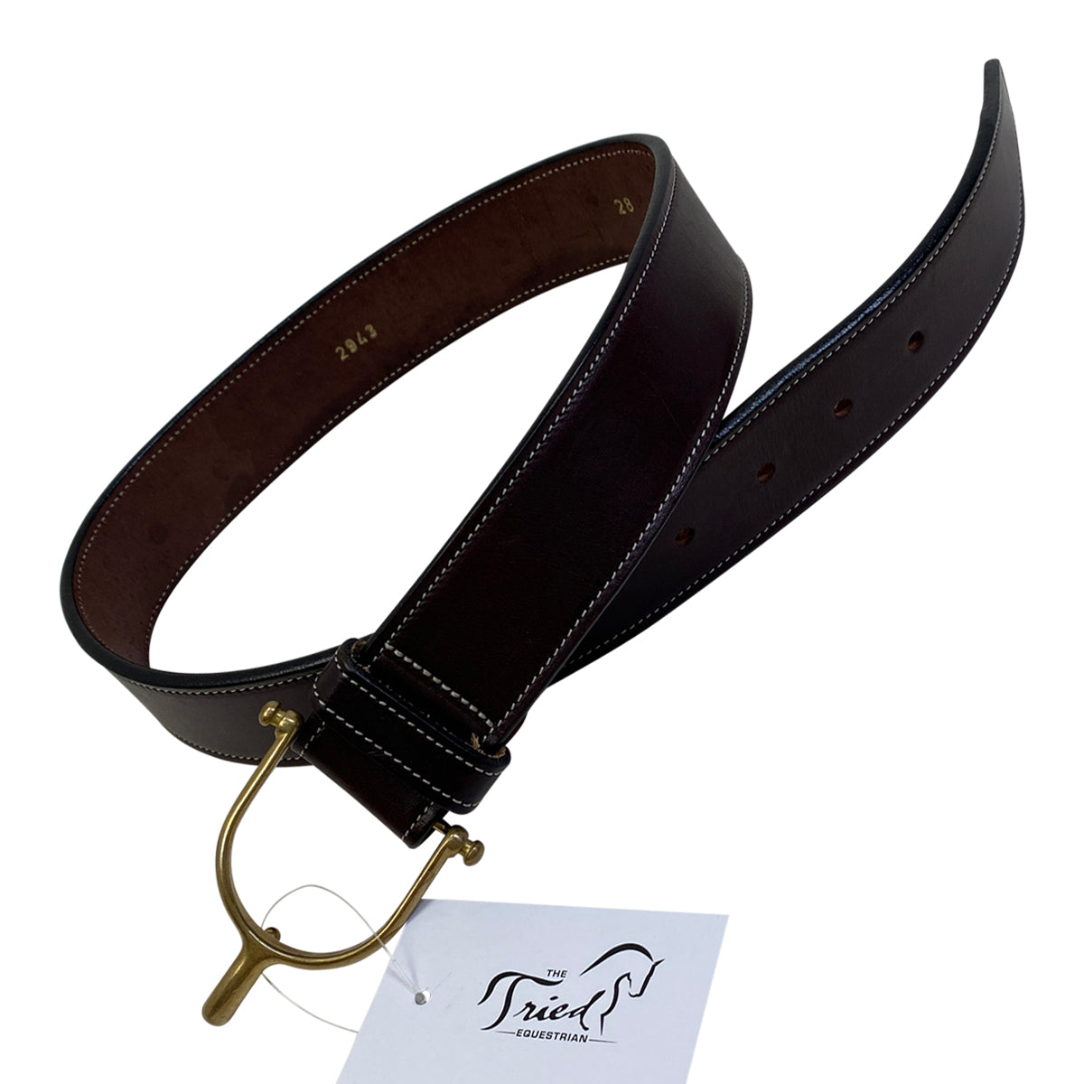 Leather Spur Belt in Chocolate