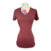 TuffRider 'Taylor' EquiCool Short Sleeve V-Neck Tee in Wine