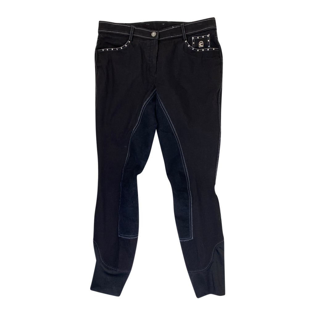 Cavallo Crystalized Full Seat Breeches in Black