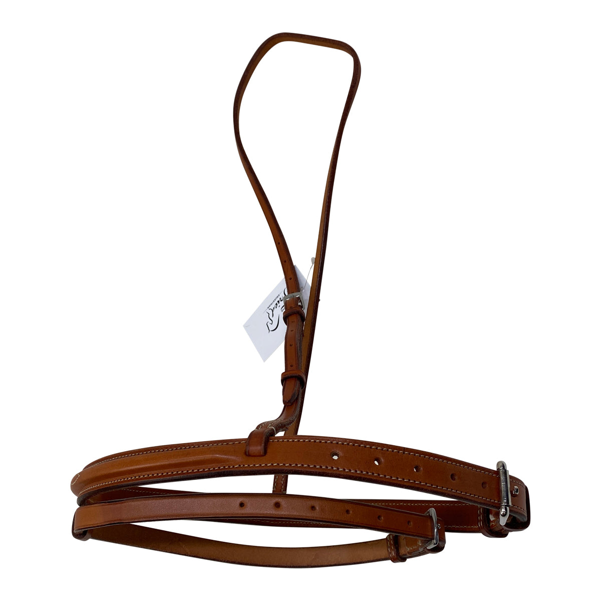 Edgewood Raised Fancy Stitched Crank Noseband Cavesson in Chestnut
