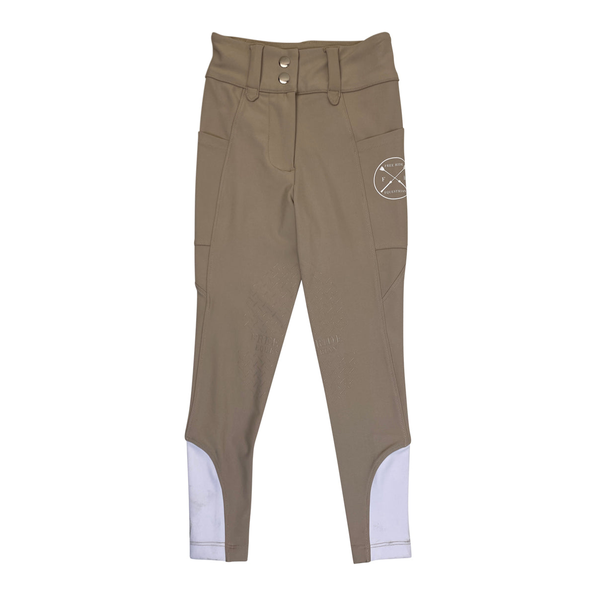 Free Ride Equestrian Kid's Knee Patch Breeches in Tan