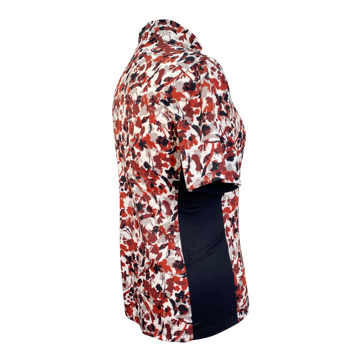 Kerrits Ice Fil Short Sleeve Shirt in Orange/Black Floral