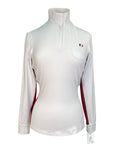 Hunt Club 'Sterling' Competition Shirt 2.0 in White/Bordeaux